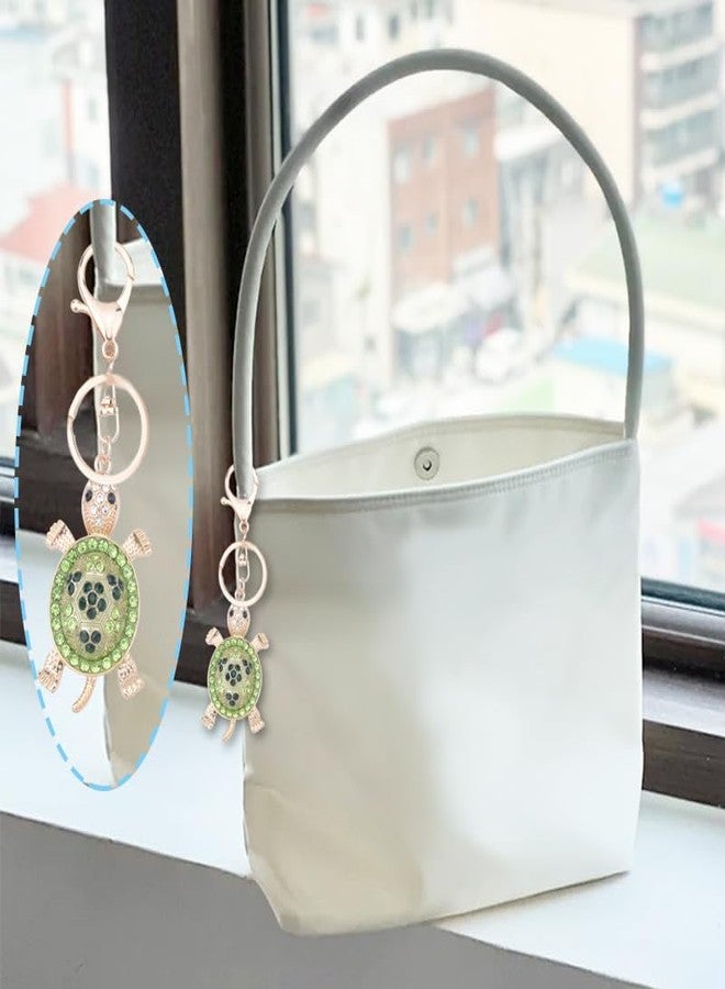 Borhmty Sea Turtle Keychain Accessories for Women Crystal Turtle Charm Birthday Gifts for Women Mom Daughter Lucky Gifts for Women Girls Friends Travel Turtle Keychain for Women Purse Charms for Handbags - Image 5